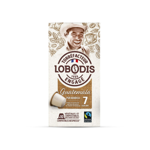 Lobodis - 10 capsules Guatemala - home compost, certifiées Max Havelaar