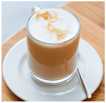 Cafe latte - boisson gourmande avec robusta Lobodis - les Créatifs ©adobe